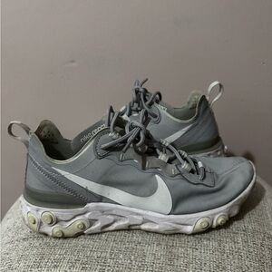 Nike Gray and White Athletic Shoes